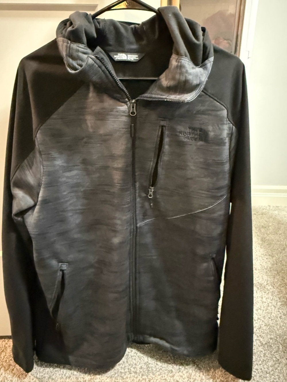 The North Face Black and Gray Zip Front Hoodie